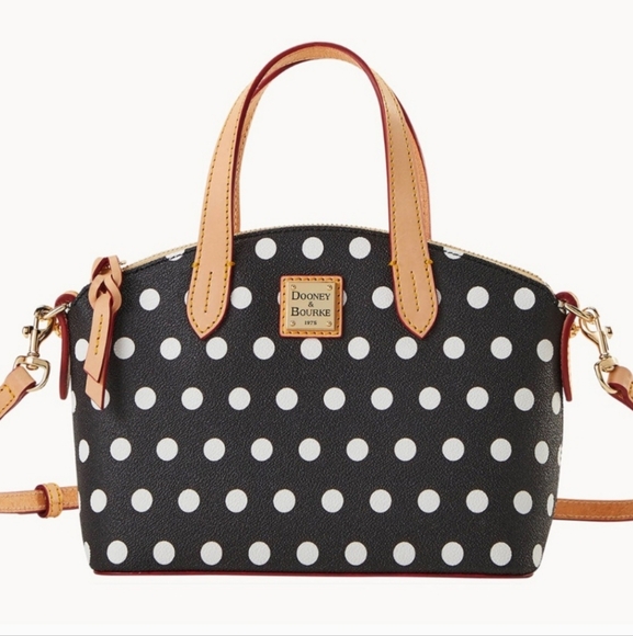 Dooney & Bourke Handbags - Dooney & Bourke Black Polka Dot Ruby